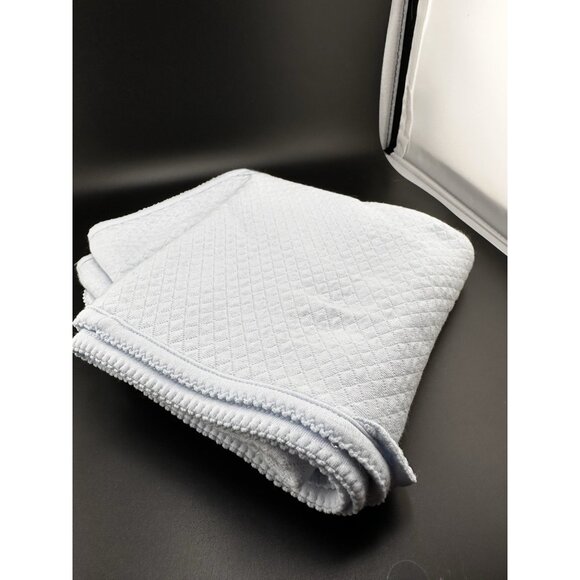 2009 Light Blue Baby Security Blanket Bears Hooded Quilted Nursery Rhyme 30 x 30 - Picture 8 of 16